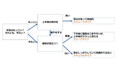 セミナー資料 骨格診断フローチャート 男性用